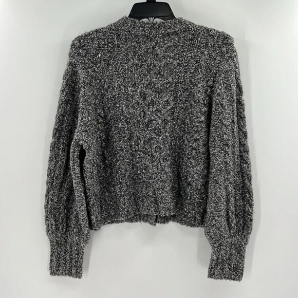 Madewell Women's Cable V-Neck Cardigan - Dusk Grey - Medium - NWT - Picture 8 of 8